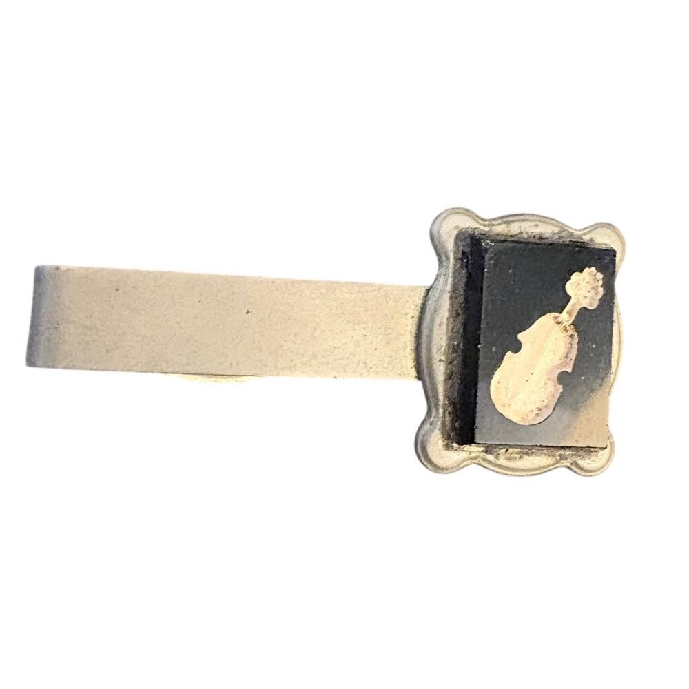 Parkway mid-century/vintage Music Themed Tie Clip- String Instrument